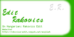 edit rakovics business card